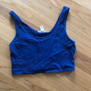 Blue crop top